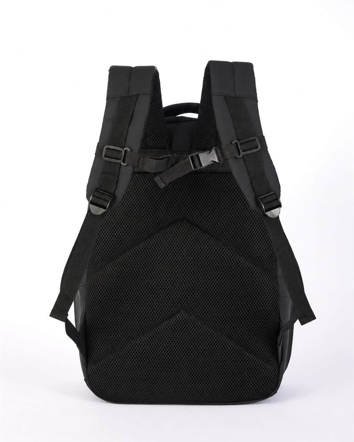 GA Backpack, rear view showing the padded harness and breathable back panel