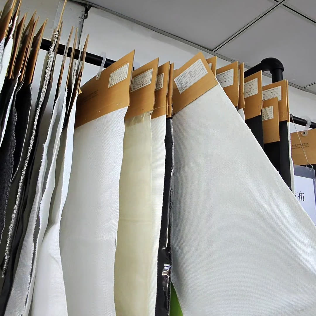 Polyethylene and PET fabric samples