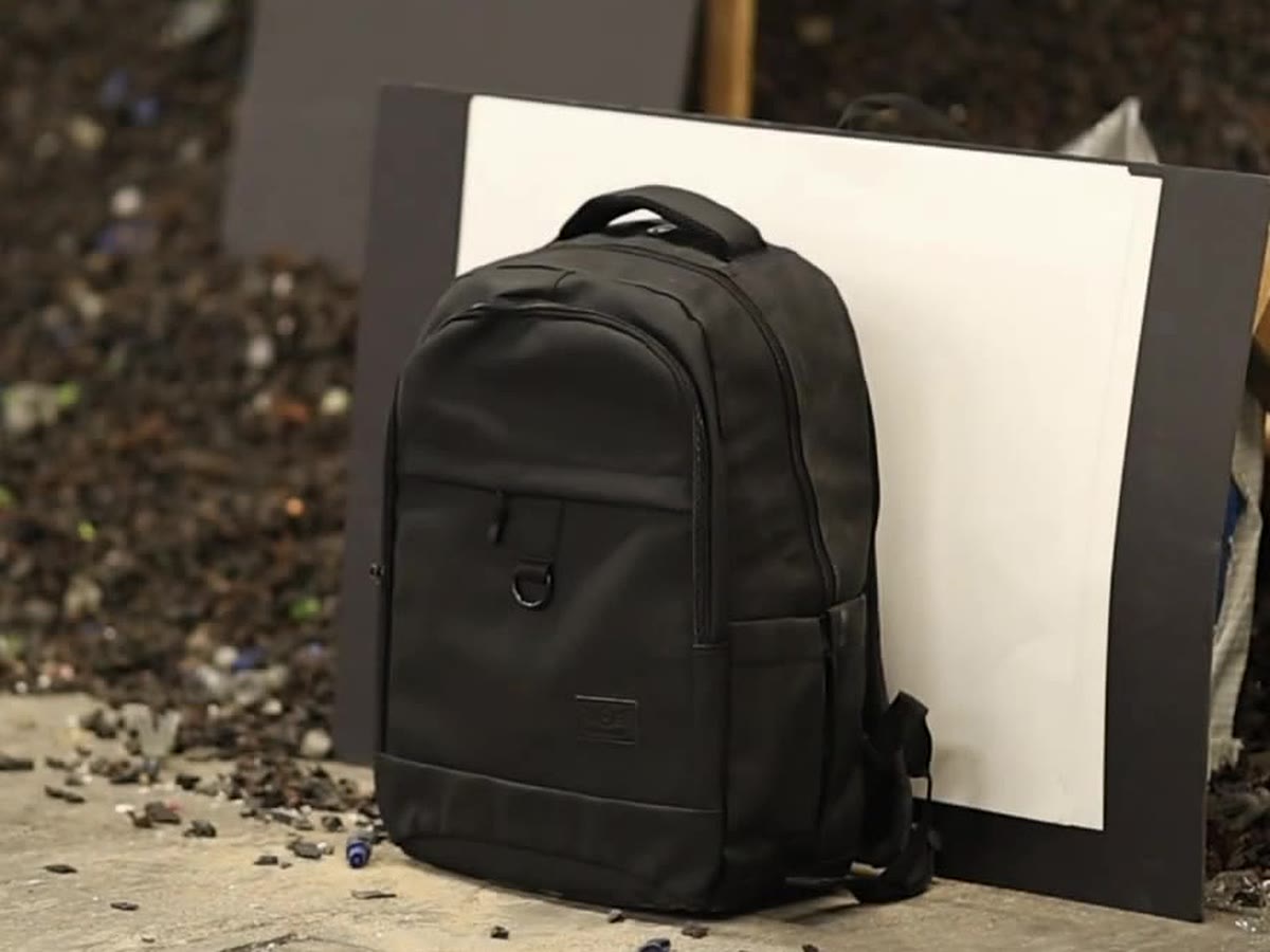 A GA Backpack against a witness panel during testing